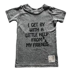 Retro Brand - I Get By With A Little Help From My Friends Tee in Heather Grey