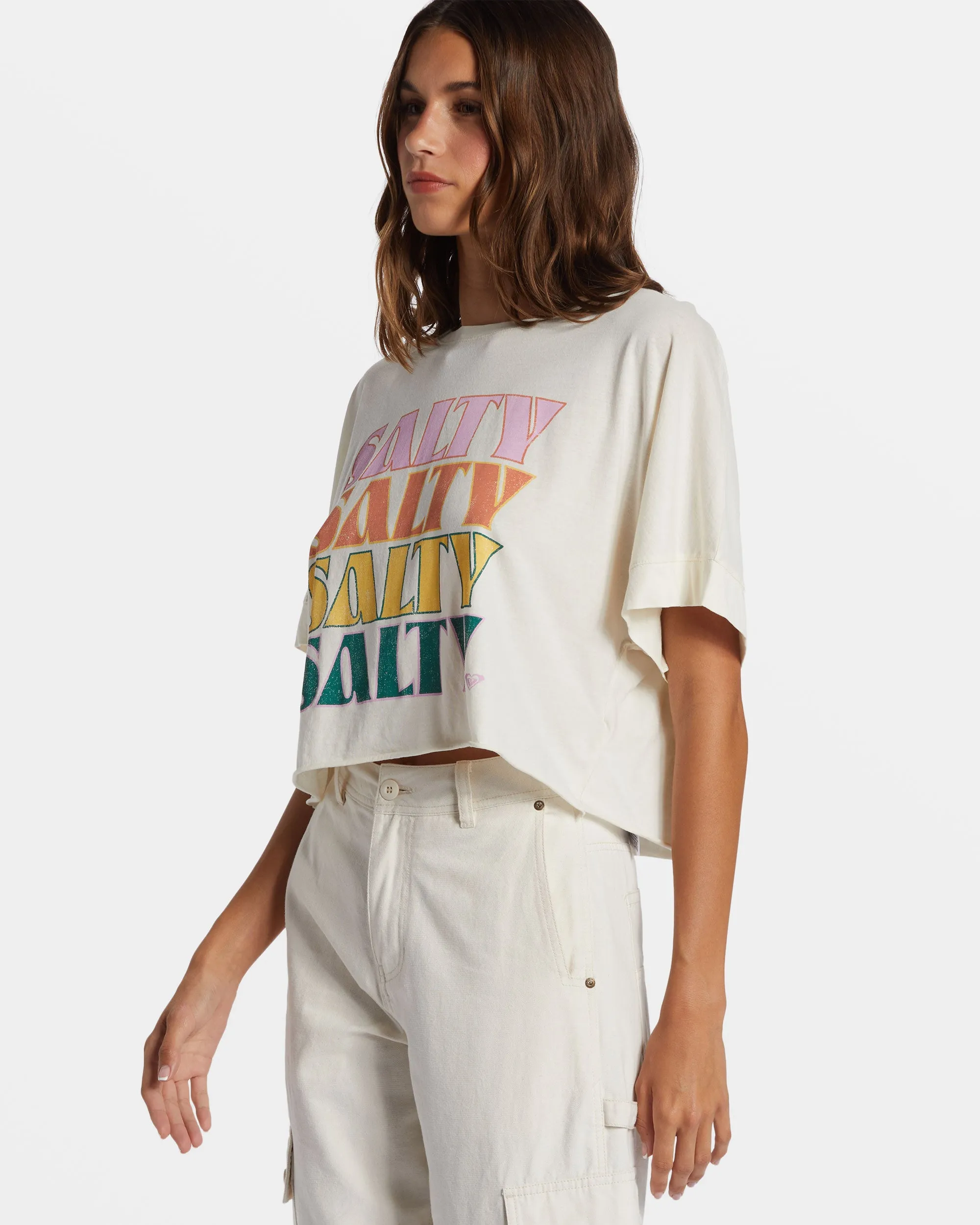 Salty Stack T-Shirt - Egret