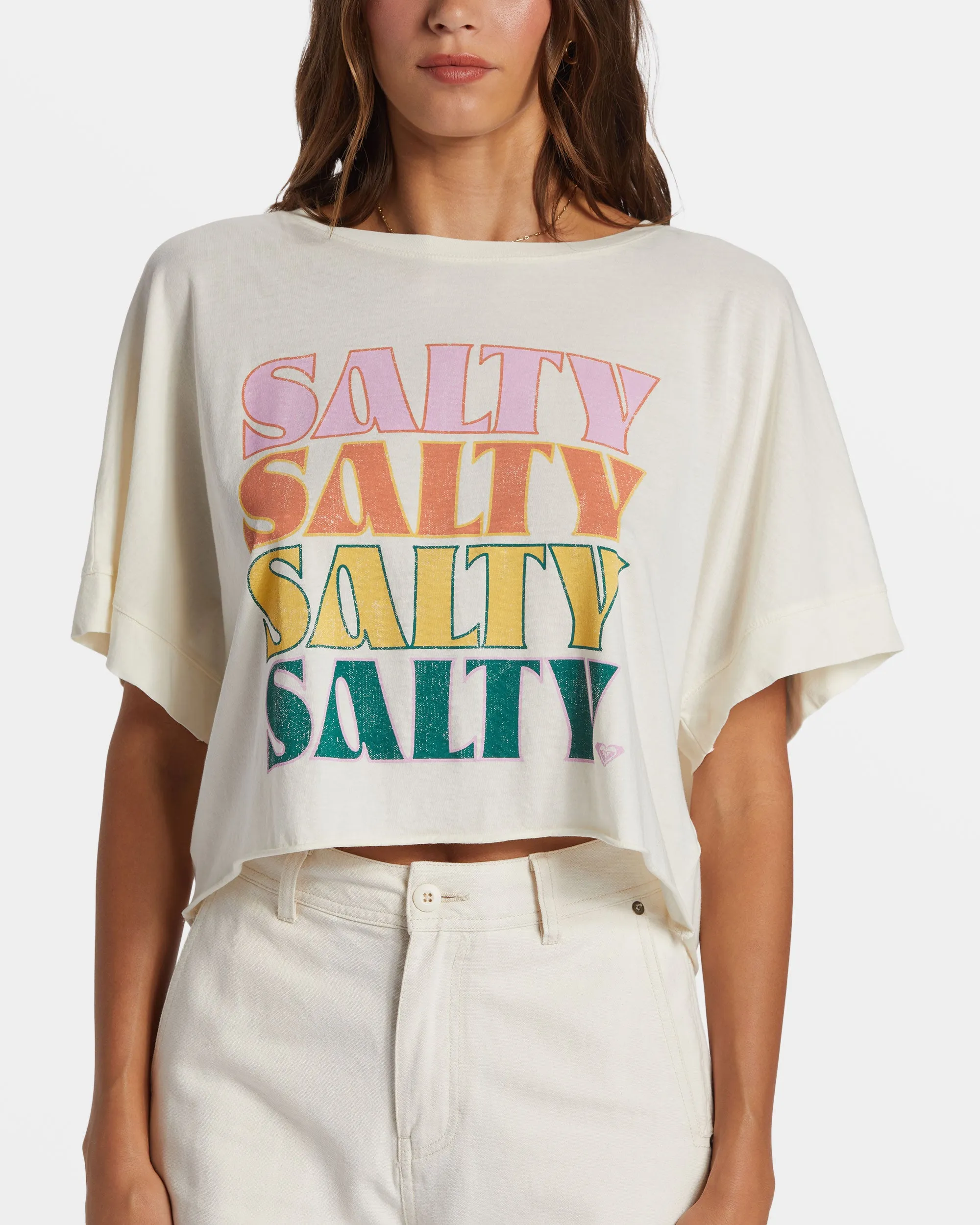 Salty Stack T-Shirt - Egret