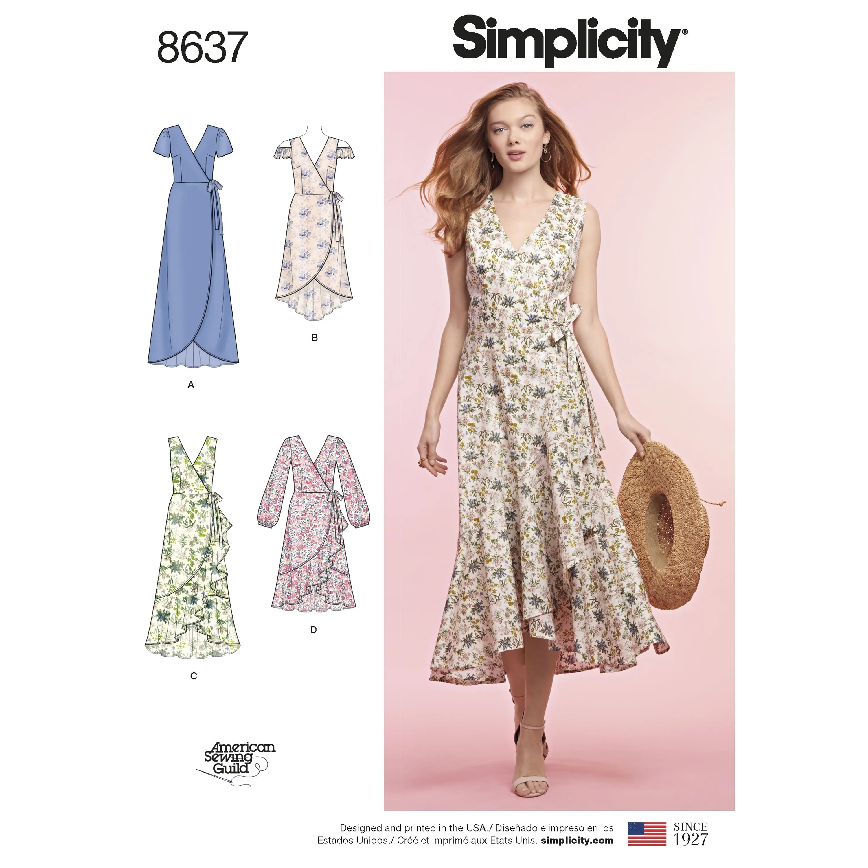 Simplicity Pattern 8637 wrap dresses.