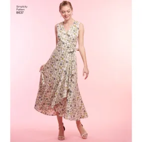 Simplicity Pattern 8637 wrap dresses.