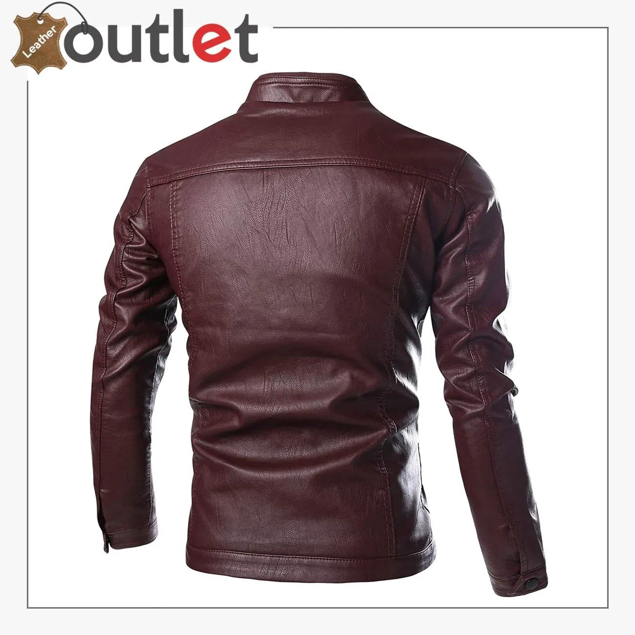 Slim Fit Fashion Leather Jacket For Men