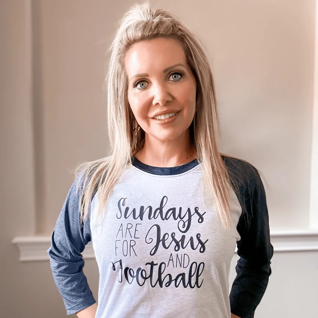 Sundays are for Jesus and Football Raglan