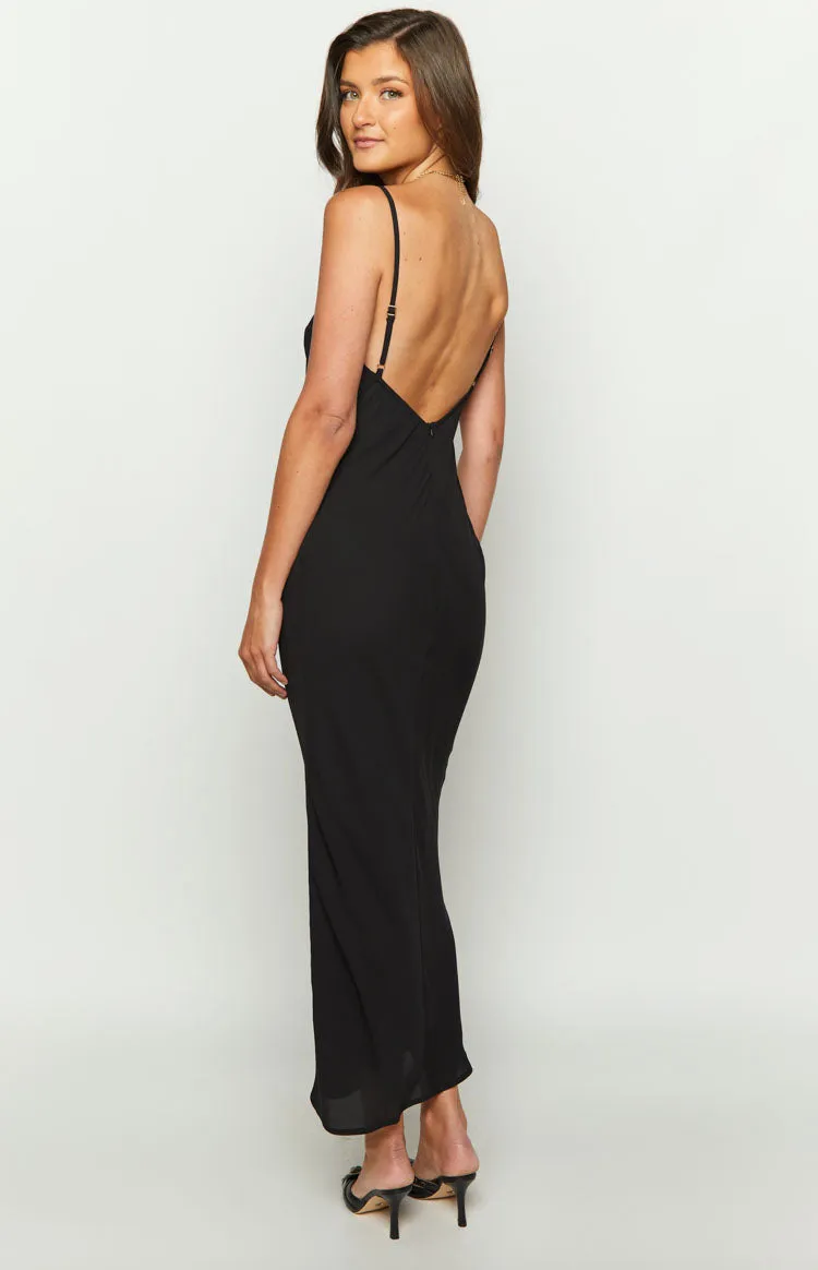 The Exclusive Black Lace Maxi Dress