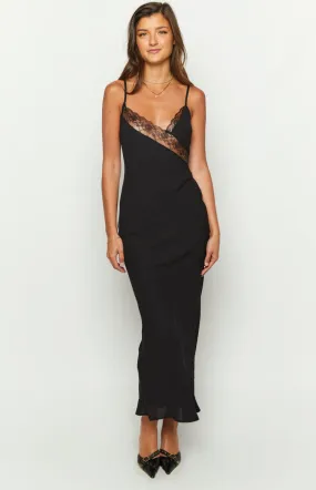 The Exclusive Black Lace Maxi Dress