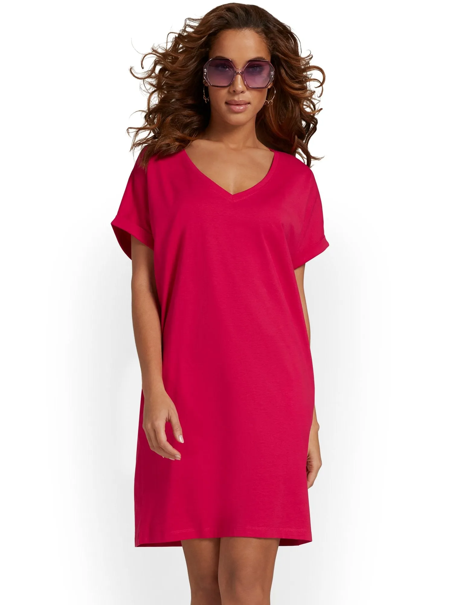 V-Neck Perfect Tee Dress