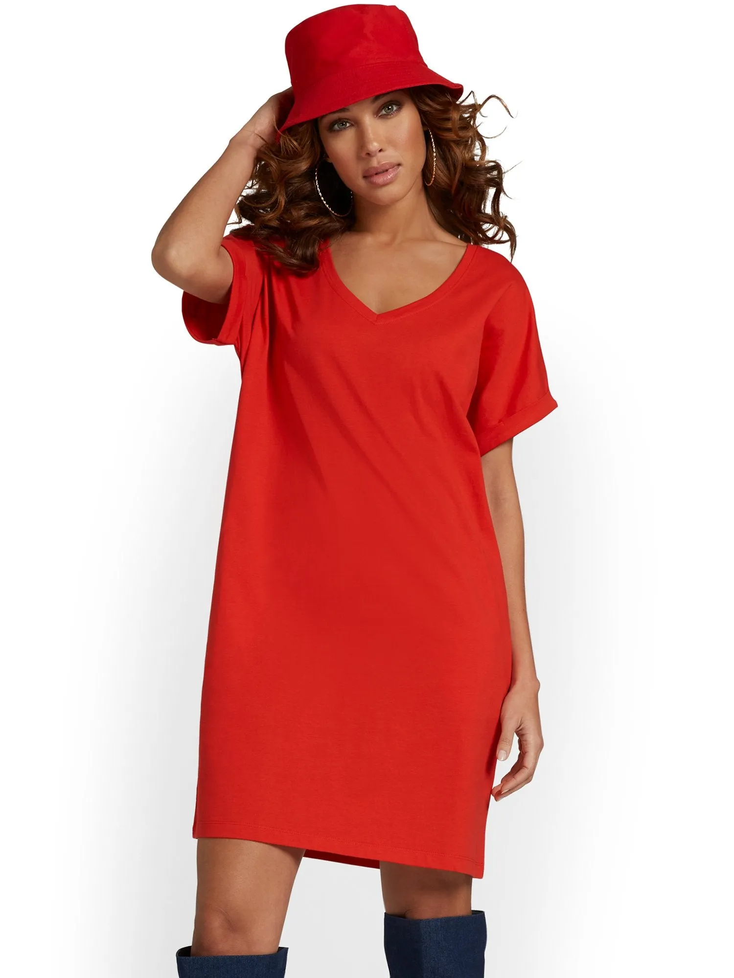 V-Neck Perfect Tee Dress