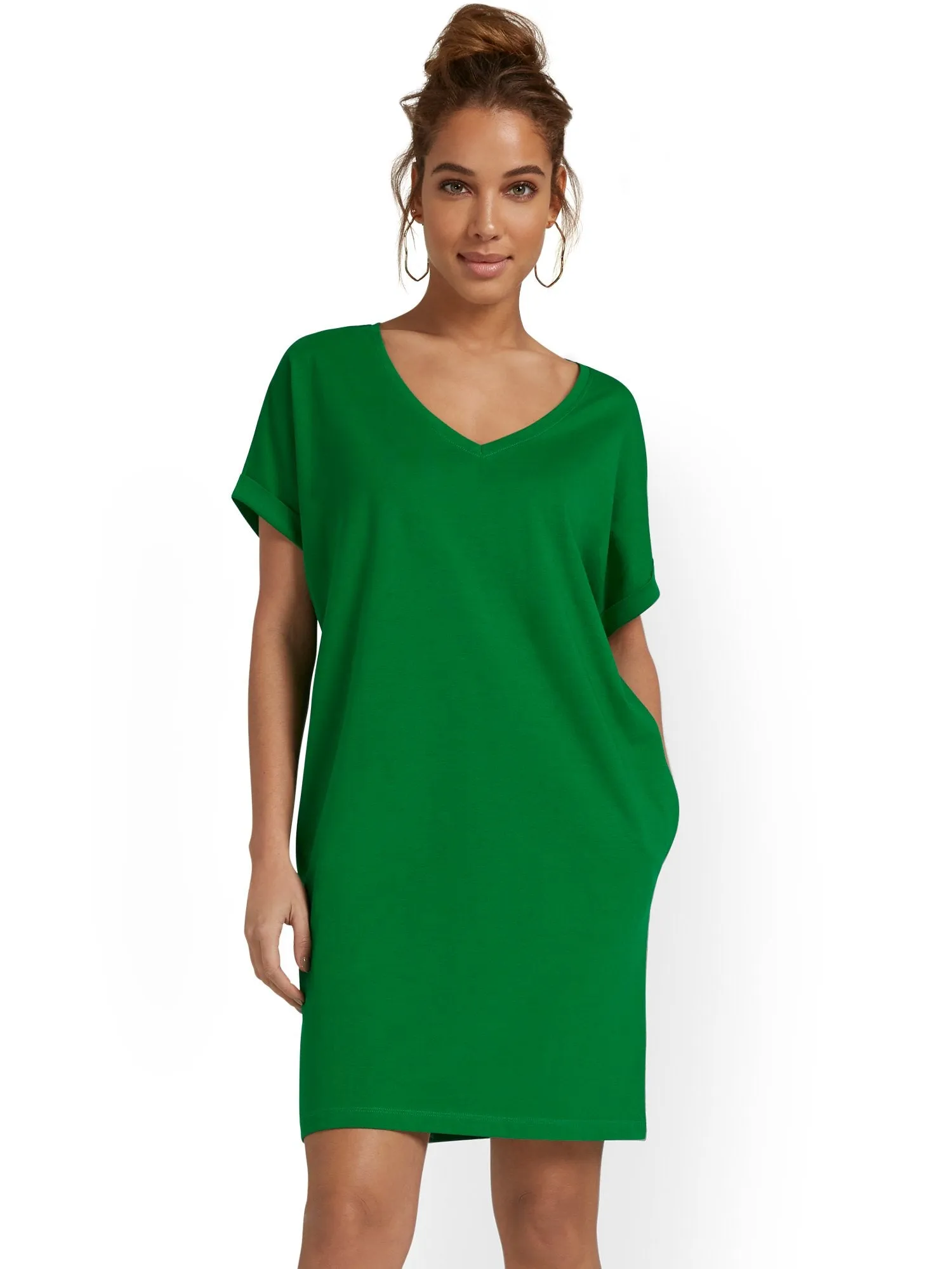 V-Neck Perfect Tee Dress