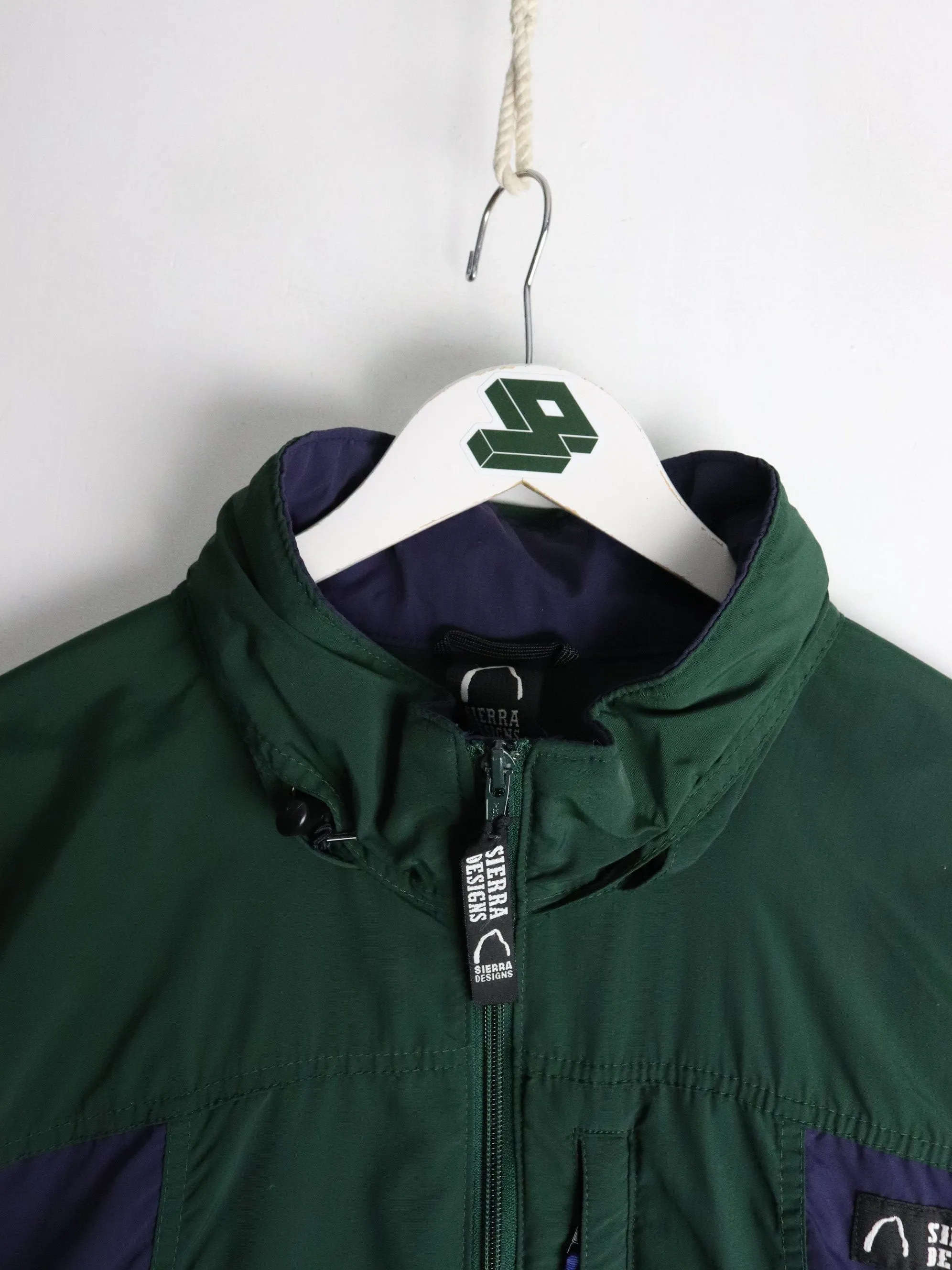 Vintage Sierra Designs Jacket Mens XL Green Outdoors Windbreaker