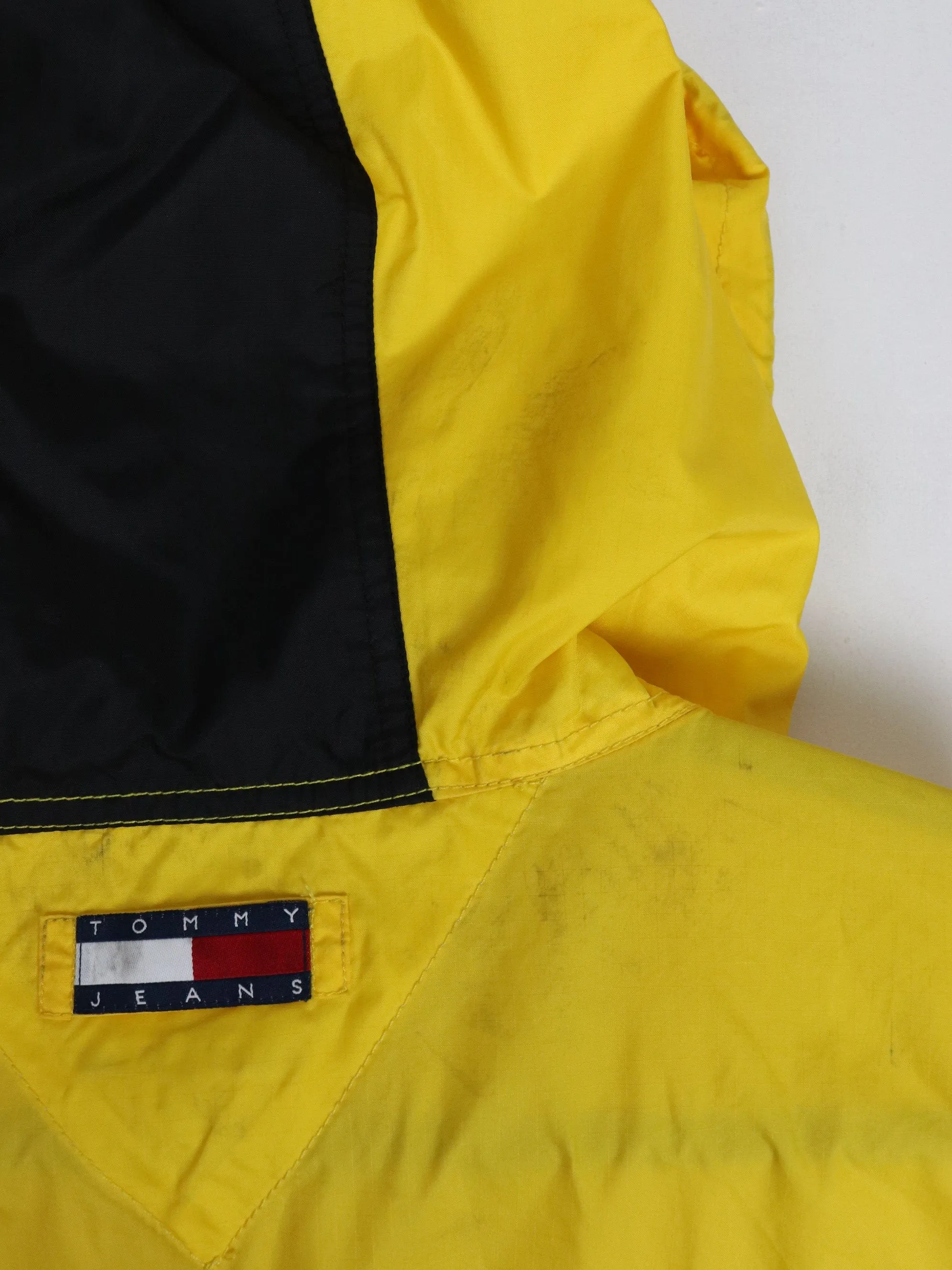 Vintage Tommy Hilfiger Windbreaker Mens XL Yellow Anorak