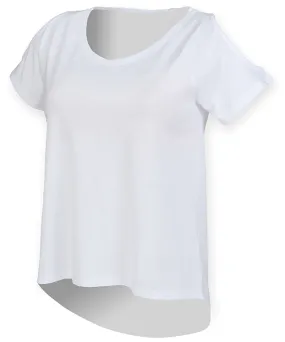 White - T-shirt with drop detail