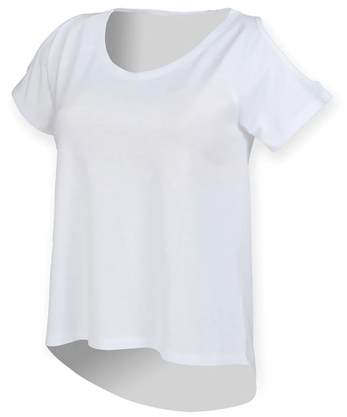 White - T-shirt with drop detail