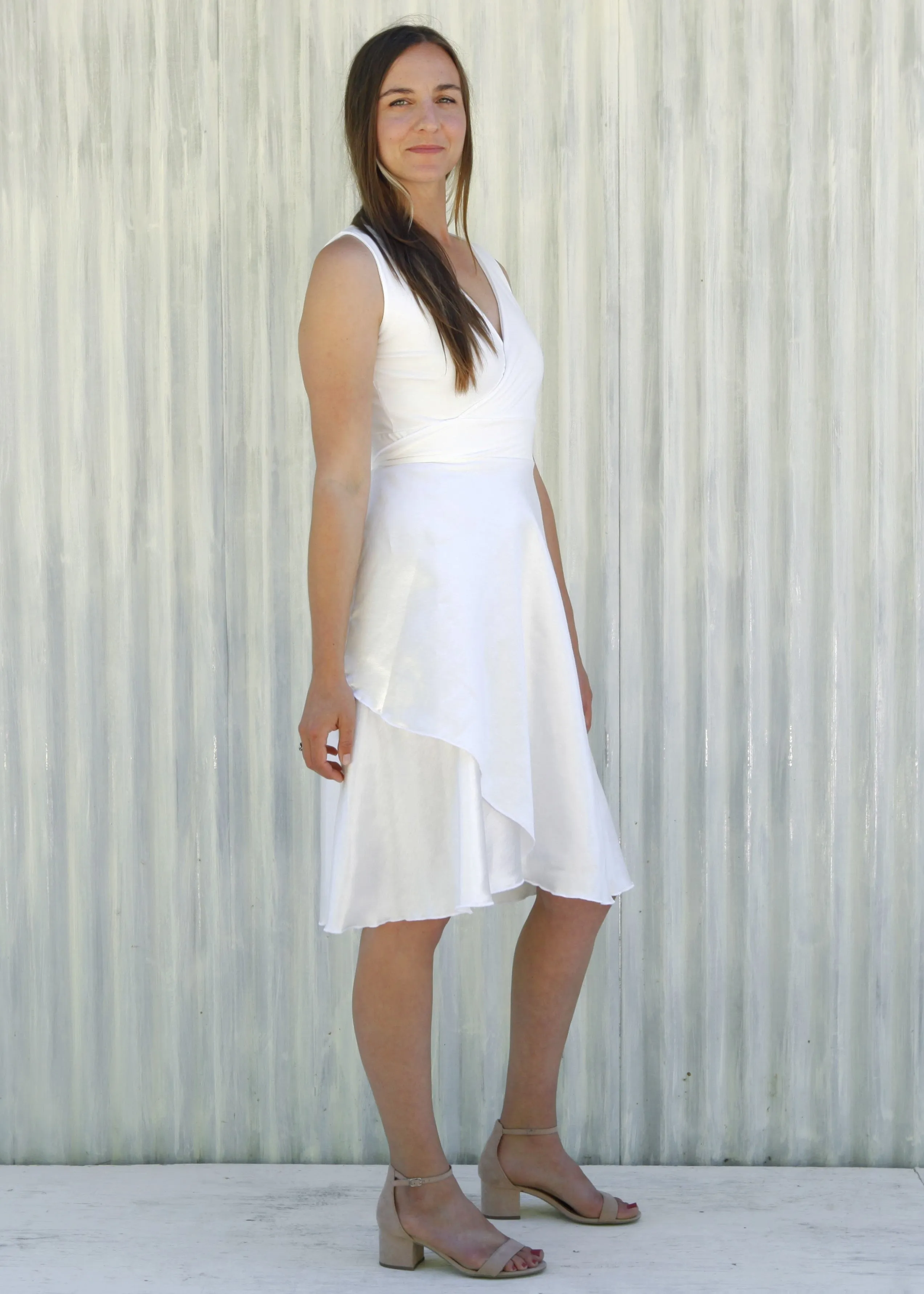 White Veronica Wrap Dress