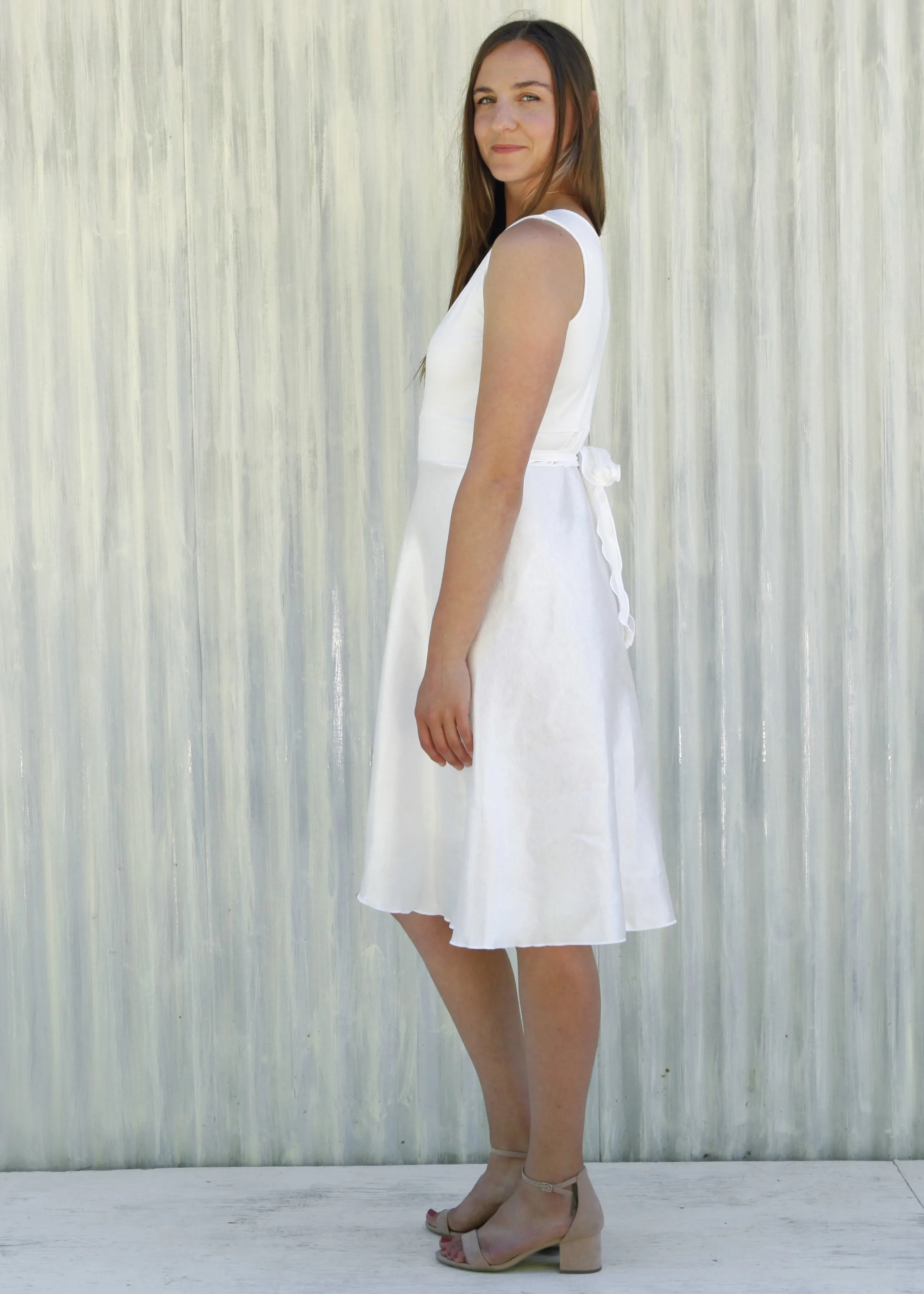 White Veronica Wrap Dress