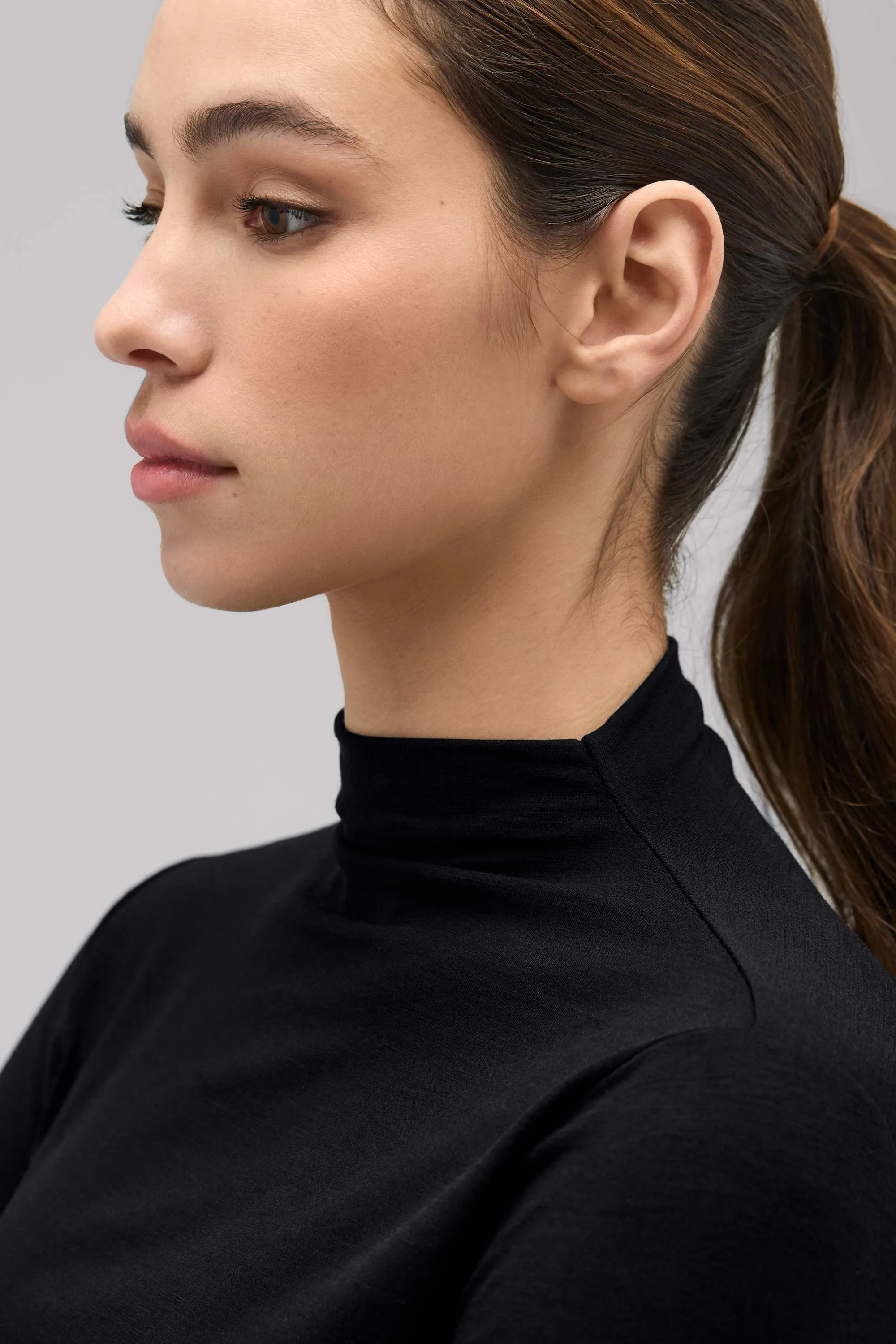 Women's Merino Mock Neck Top