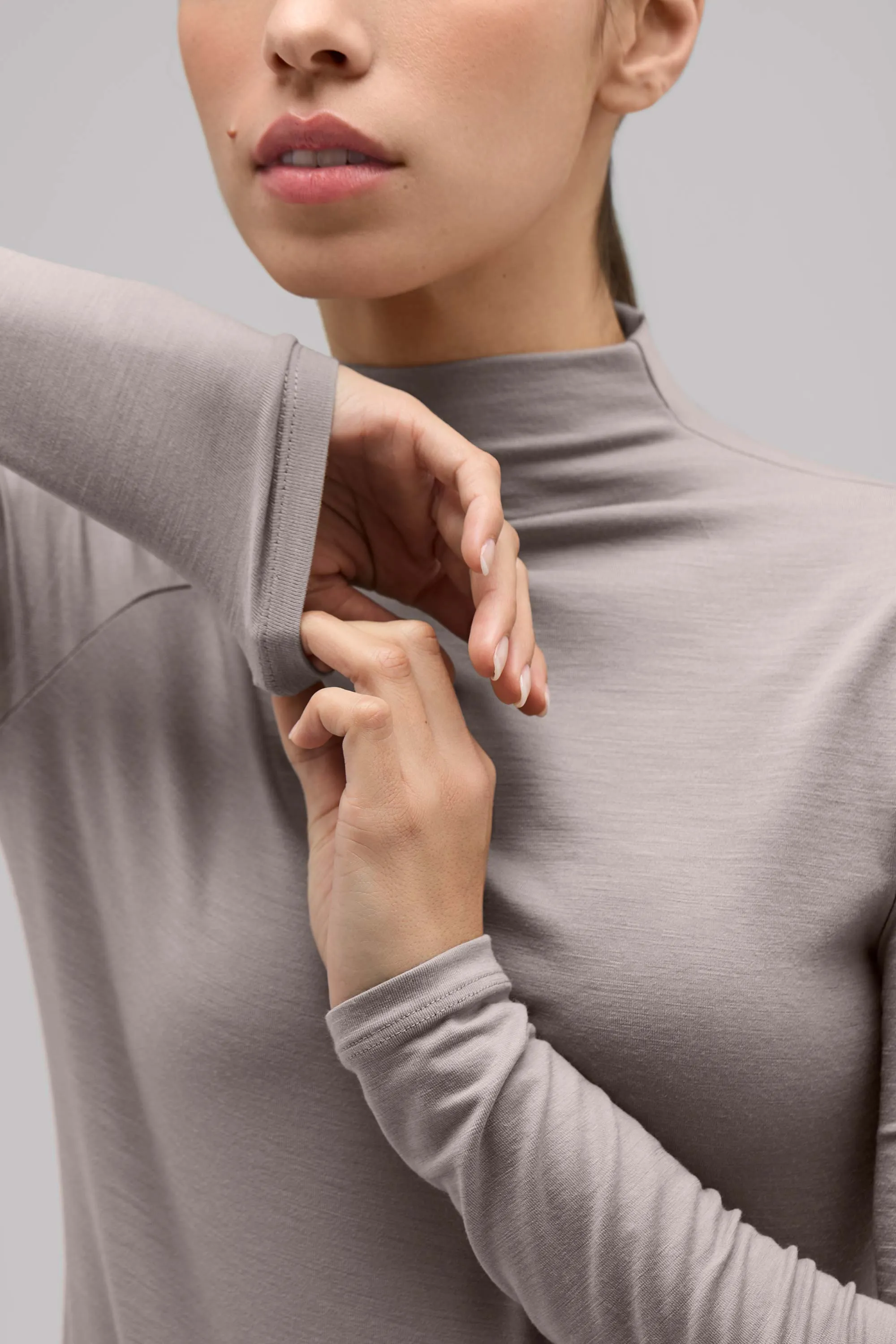 Women's Merino Mock Neck Top